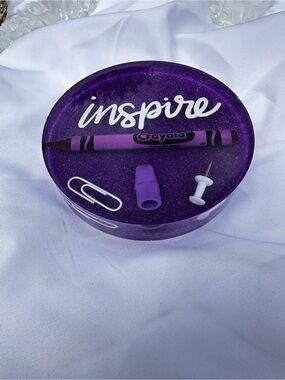 Inspire Purple resin coaster